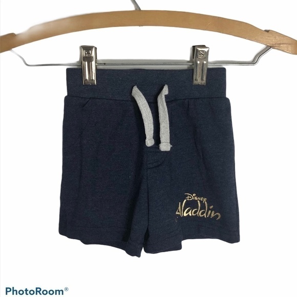 Disney Aladdin Blue Drawstring Shorts 9-12 mos Boys Baby - Picture 1 of 4